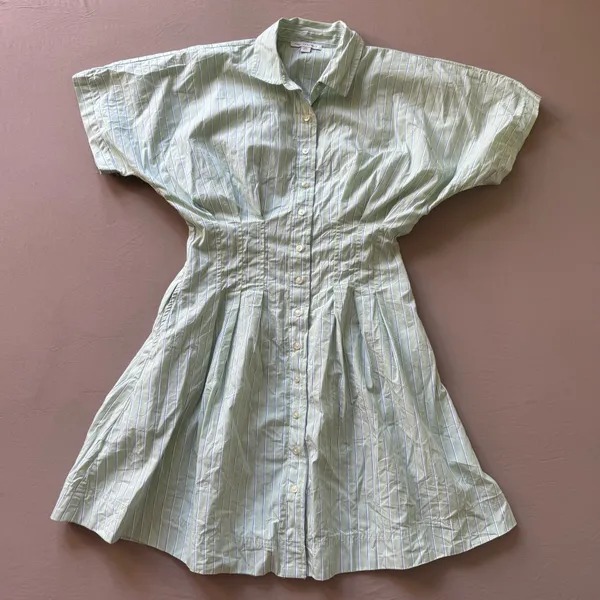 Free Assembly Striped Corset Mini Shirtdress - Image 7