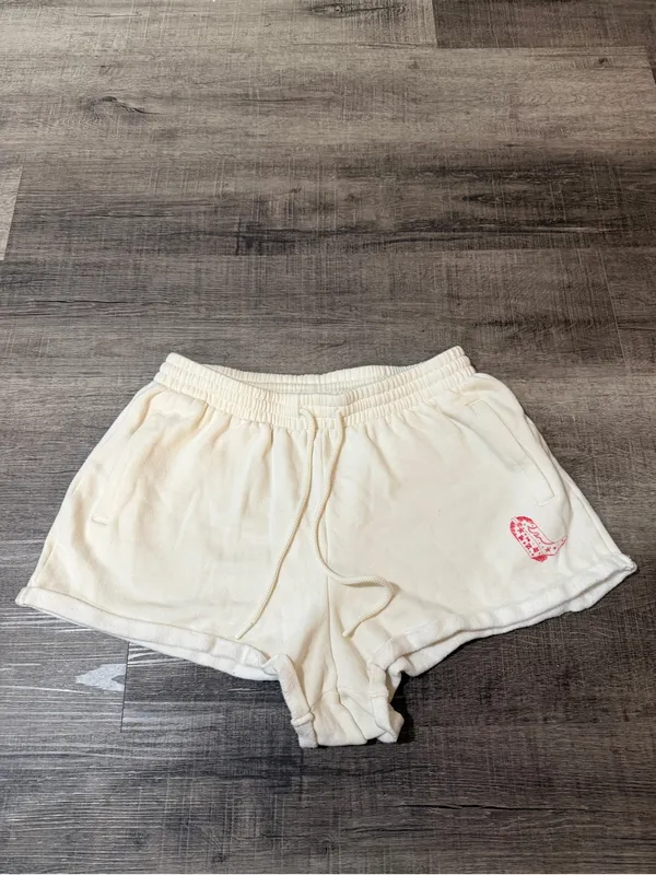VICTORIA’S SECRET PINK Fleece Rolled Hem Short in Winter White Wanted Bling - Image 3