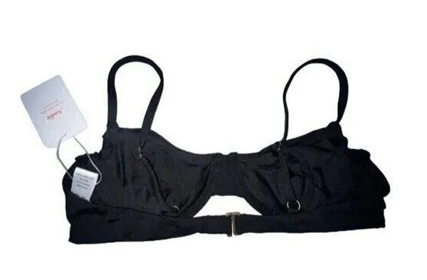 NWT Andie The Bermuda Bikini Swimsuit Underwired Top Full Bust Support S Black - Image 6