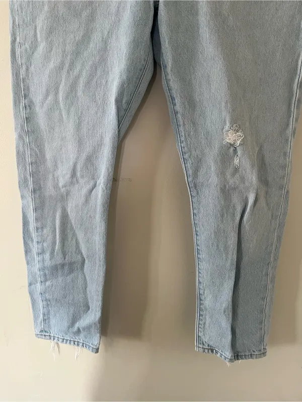 Levi's 501 Skinny Light Wash Distressed Jeans 31 X 28 Button Fly Western Country - Image 3