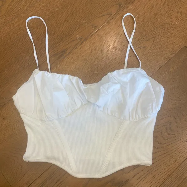 ZARA White Crop Top - Image 4