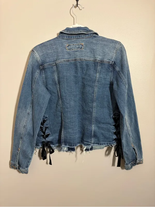 Maurice’s Denim Jean Jacket with side ties - Image 2