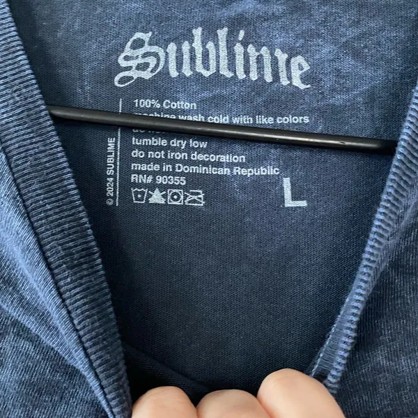Sublime Washed Blue Graphic T Shirt Cotton Short Sleeves Tee Women’s Large NEW - Image 4