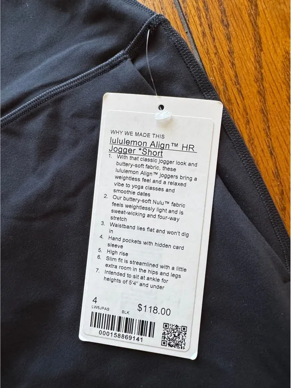 Lululemon Align Jogger High Rise 26” Black Size 4 NWT - Image 5