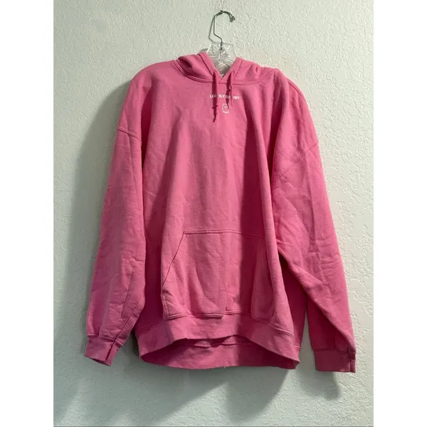 Pink Lonely Ghost Text me when you get home hoodie XL sweatshirt - Image 2