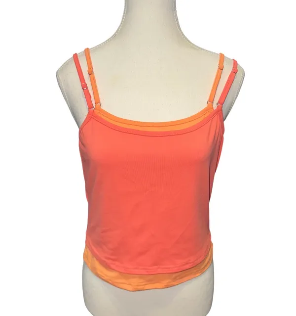 Layered camo tank top Orange Size L - Image 2