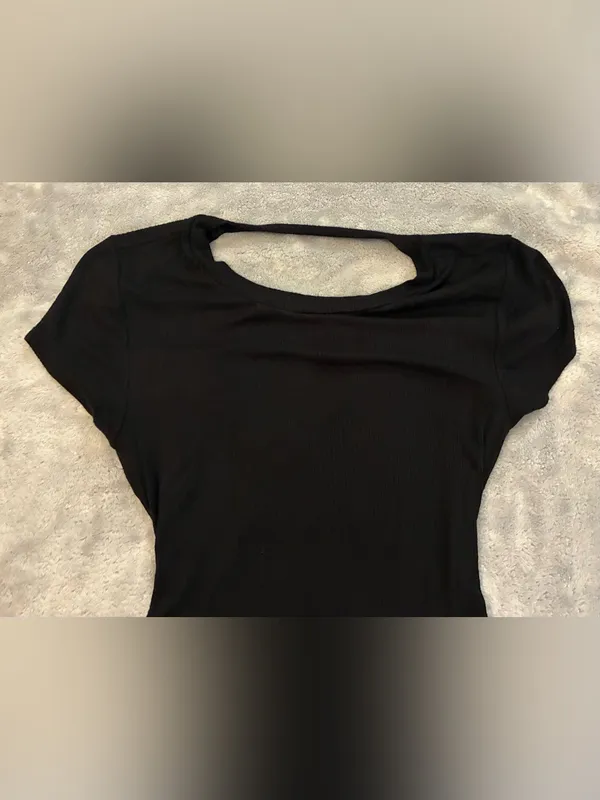Women’s my LAnd Brand Black Short Sleeve Bodysuit Size Small - Image 2