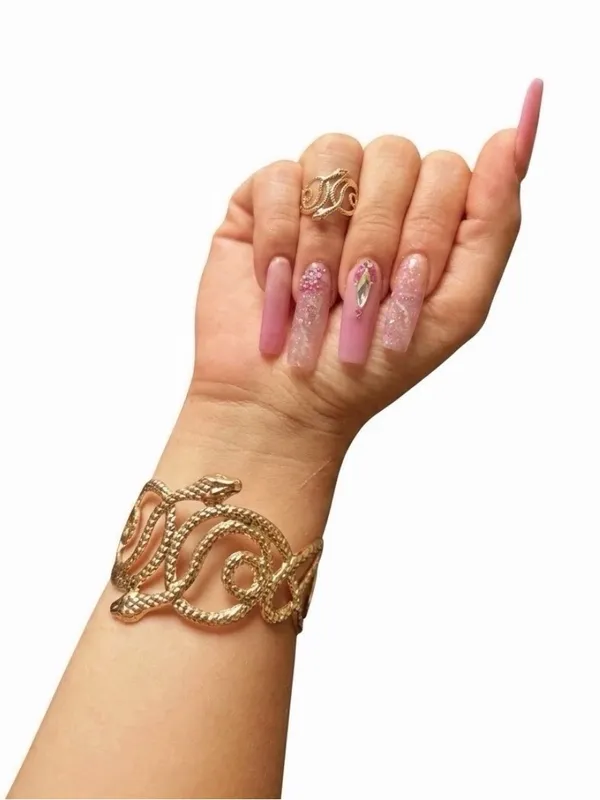 European & American Gold Plated snake bangle bracelet womens jewelry - Image 3