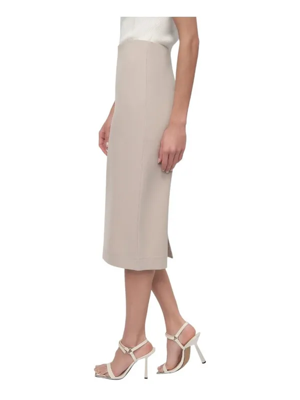 DKNY Womens Knit Pull-On Pencil Skirt P2ANQM27 Pebble Brown XL - Image 9