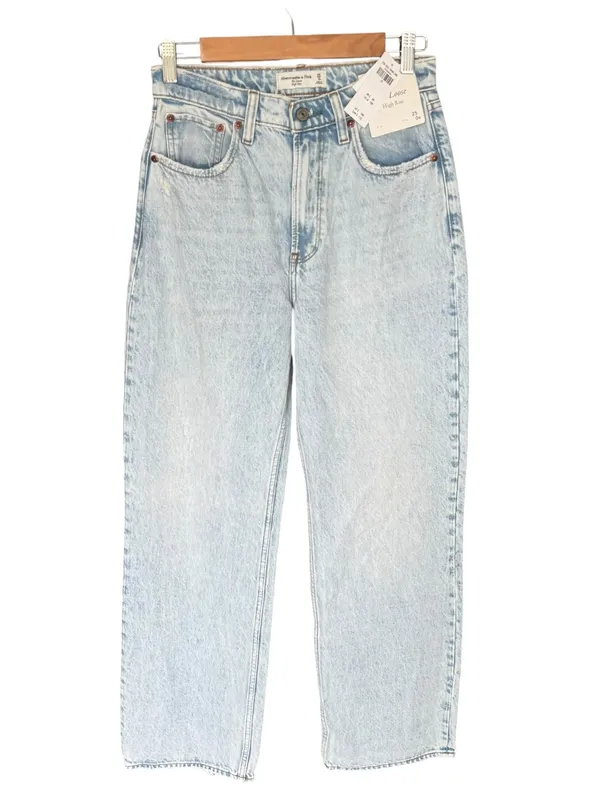 Abercrombie - NWT The Loose High Rise Jean Light Acid Wash Sz 25 - Image 3