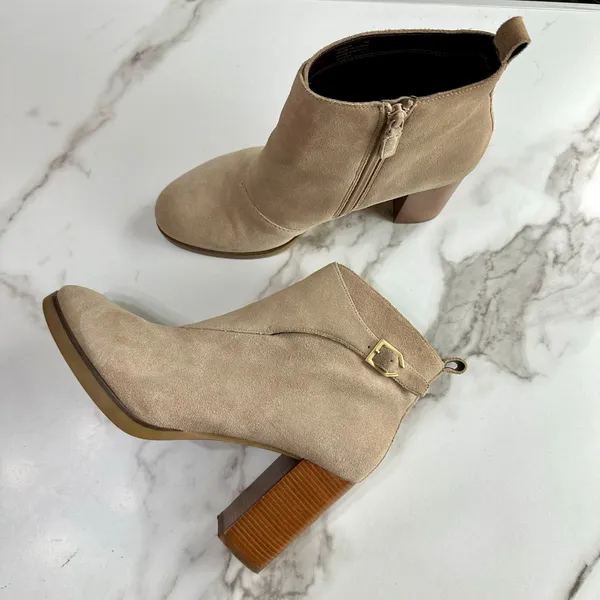 Cole Haan Harrington Grand Riding Suede Bootie Taupe Tan Size 11 Fall Classic - Image 10
