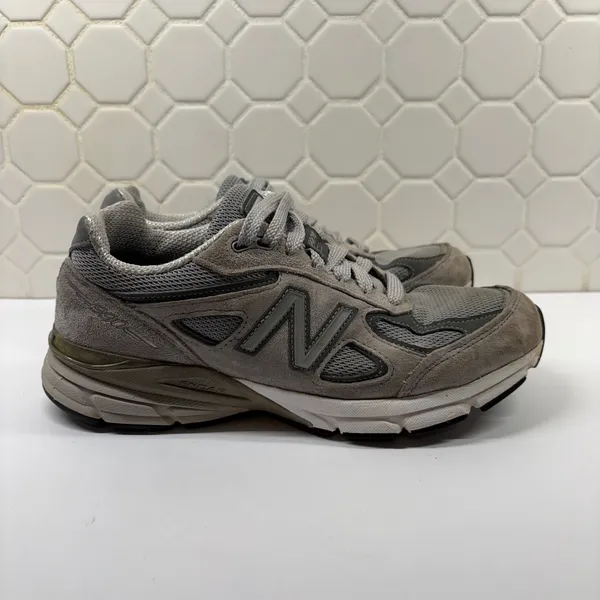 New Balance 990v4 Running Shoes Women 8 Grey W990GL4 Made in USA Suede Sneaker - Image 4