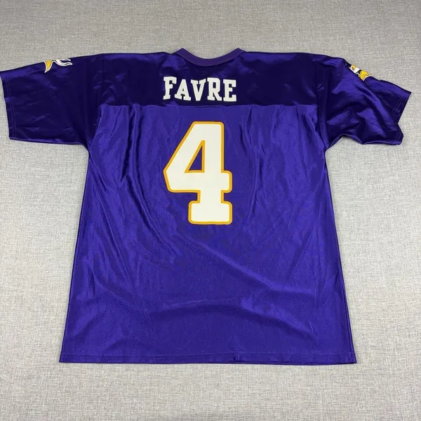 Brett Favre Minnesota Vikings Jersey Mens Large Purple NFL Football Team Apparel - Image 7