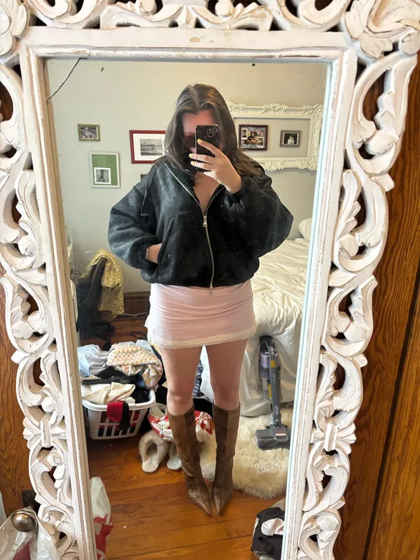 Urban Outfitters Hooded black bomber jacket - Image 3