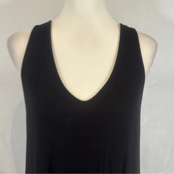 Annabelle Black Casual V-Neck Sleeveless Maxi Dress With Pockets Size Medium - Image 5