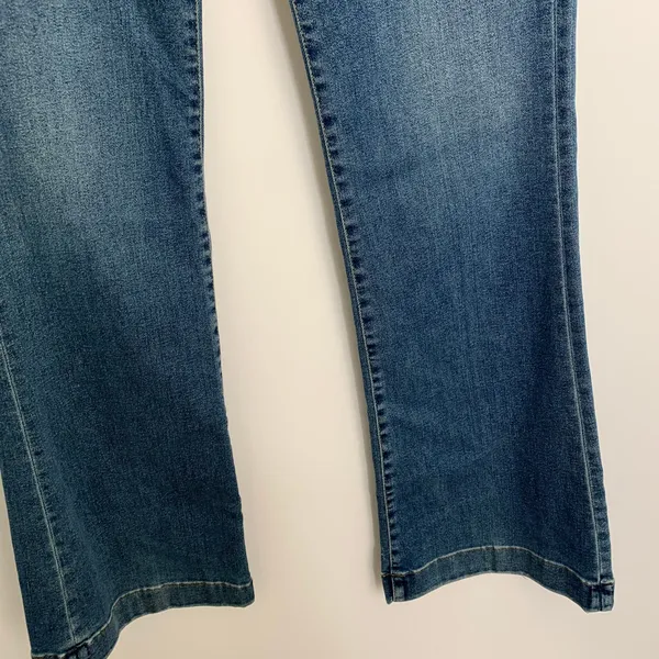 7 For All Mankind Dojo Mid Rise Flare Jeans Womens Blue Denim Size 27 - Image 5
