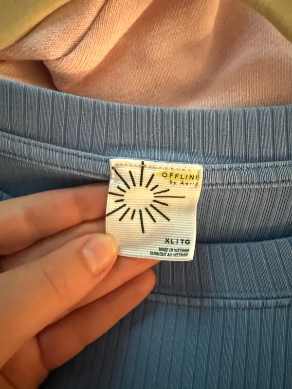 OFFLINE by Aerie Blue Long Sleeve Top - Image 3