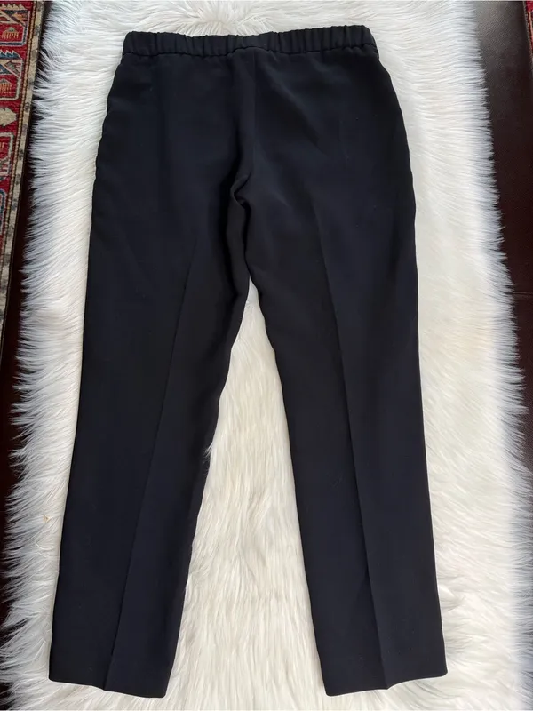 Wilfred Aritzia Black Darontal Crepe Cropped Trousers - Image 6