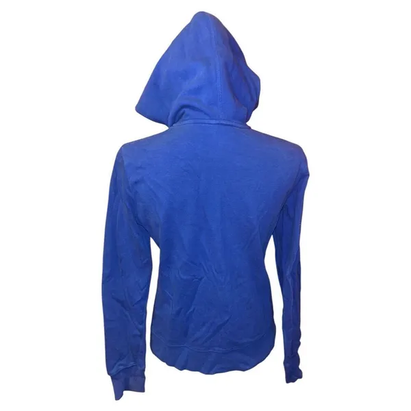 The North Face Hoodie Womens Full Zip Sweatshirt Blue Pink Logo Hoodie M - Image 2