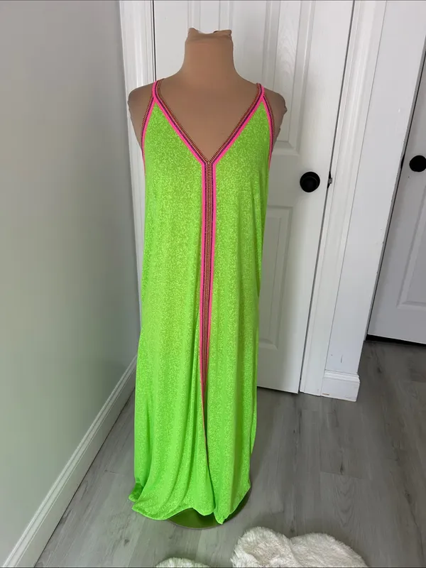 Pitusa Inca Sun Maxi Dress Lime Size undefined - Image 3