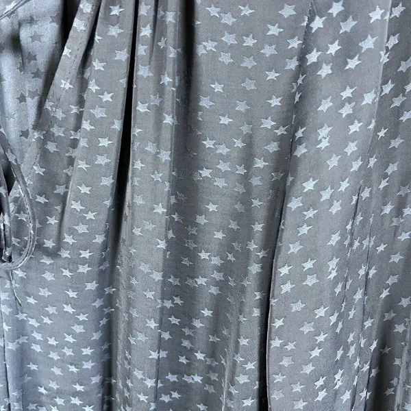 Current Air Anthropologie Blue Star Print Micro Pleat‎ Tiered Dress Size Small - Image 4