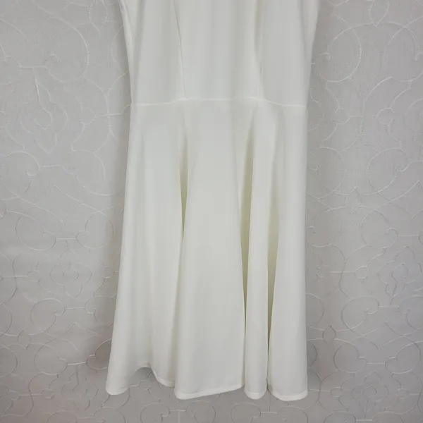 Lulus Womens Irresistible Charm Dress X Small White Fit & Flare‎ Mini - Image 9