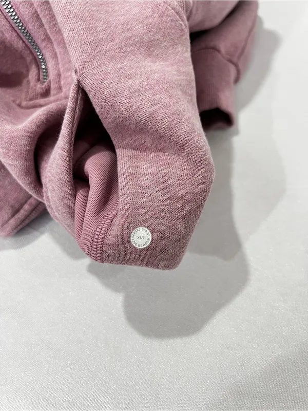 Lululemon Scuba Oversized Half-Zip Hoodie Heathered Pink Taupe Size XS/S Fleece - Image 16