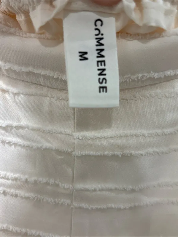Commence Women’s Trouser Shorts Size Medium Cream Elastic Waist Pull On Stretch - Image 3
