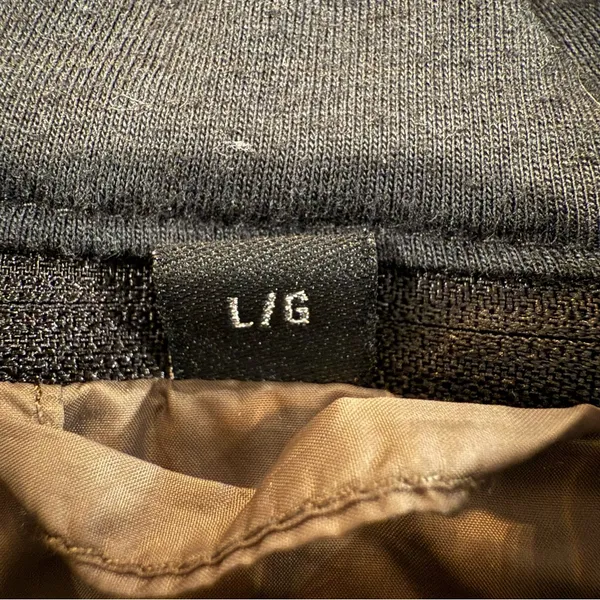 Guess Detachable Hoodie Puffer Jacket Women’s Size Large Taupe Outerwear Casual - Image 7