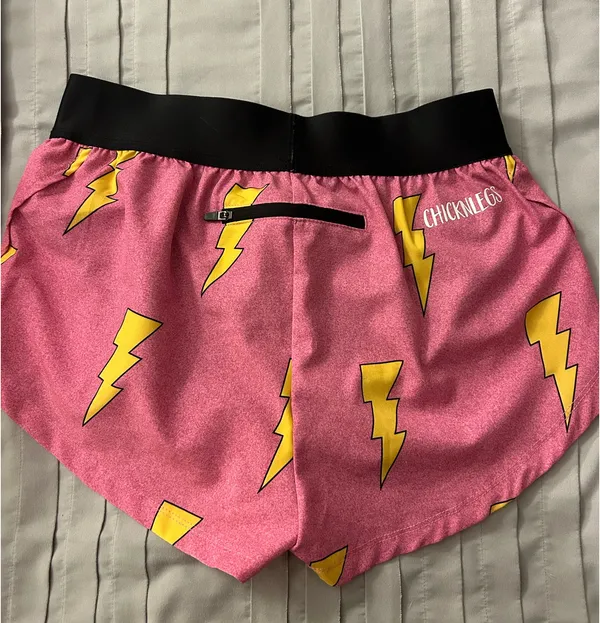 Chicken Leg Running Shorts Lightning Bolt Pink Size XS - Image 4