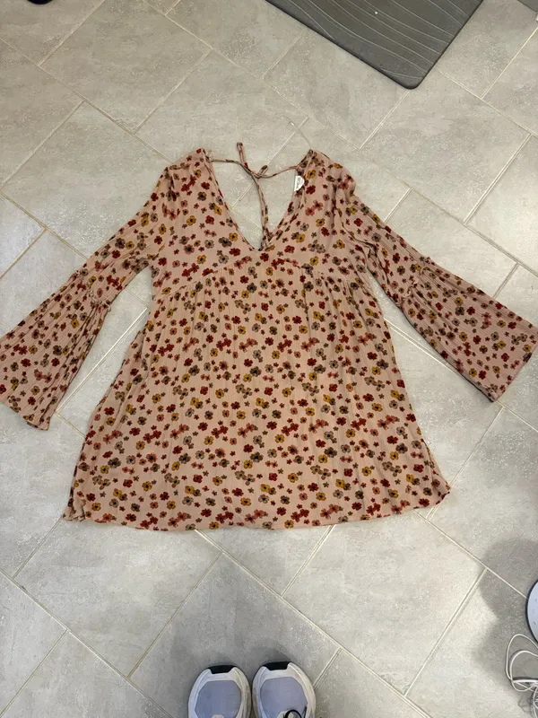Peach Love Floral Boho Dress - Image 2