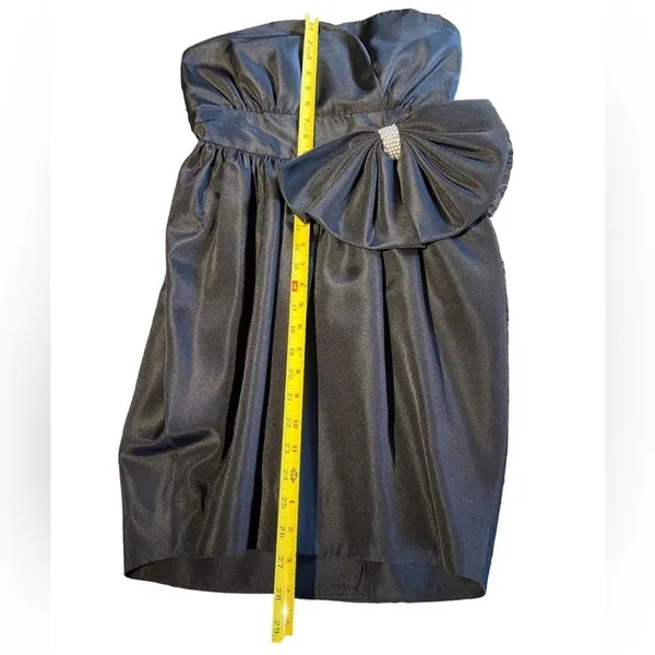 HOST PICK Vintage Talbots Kappi 80’s Black Taffeta Strapless PROM Dress Size SP - Image 8