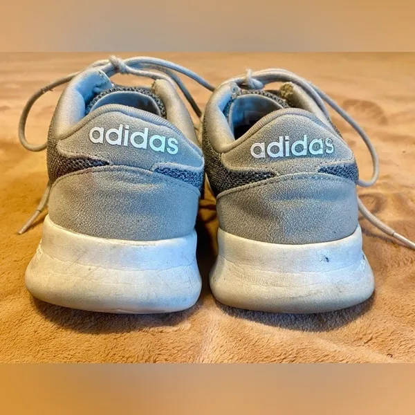 ADIDAS Women's Gray Cloudfoam Tennis Shoes Sneakers - Image 6