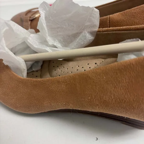 Dexflex Comfort Women's Klara Tan Suede Wedge Heels - Image 7