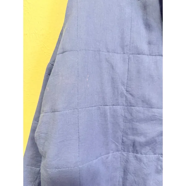 Amuse Society Quilted Snap Front Jacket Periwinkle Blue Palm‎ Tree Logo L/XL - Image 16