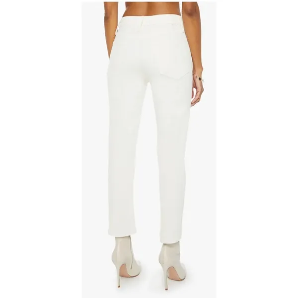 MOTHER The Tomcat Ankle Jeans Cream Puffs Ivory Straight Leg Size 26 - Image 10