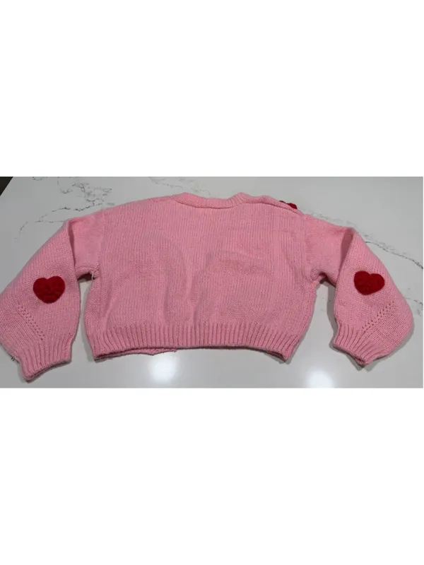 NEW Luna Ivy Anthropologie Pink Cardigan Sweater S - Image 4