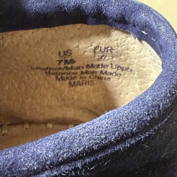 Sam Edelman MARIS Navy Blue Suede Beaded Espadrille Loafers Size 7 - Image 6