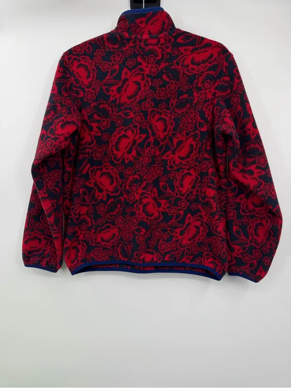 Patagonia Synchilla Snap-T Fleece Women M Barceloneta Red Floral FA15 - Image 3