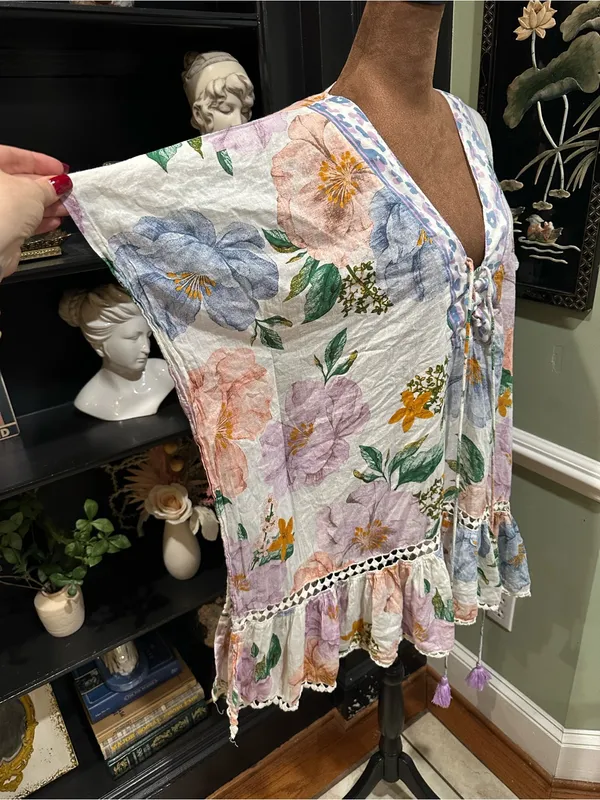 Z&L Cotton Boho Swim Cover‑Up – Size Large - Image 6