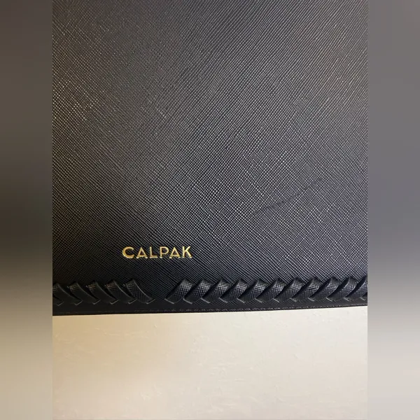 Calpak Kaya Black Laptop Backpack Gold Accents - Image 2