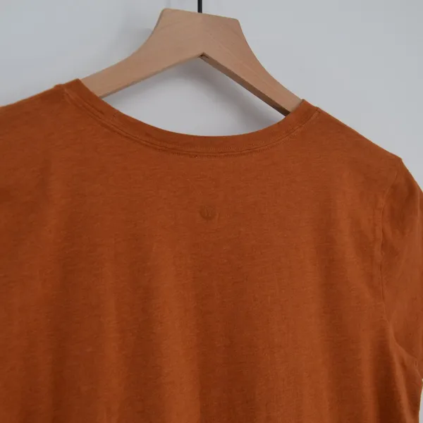 Lululemon Love Crew T-Shirt Heathered Brown Women's S Pima Cotton Short Sleeve - Image 3