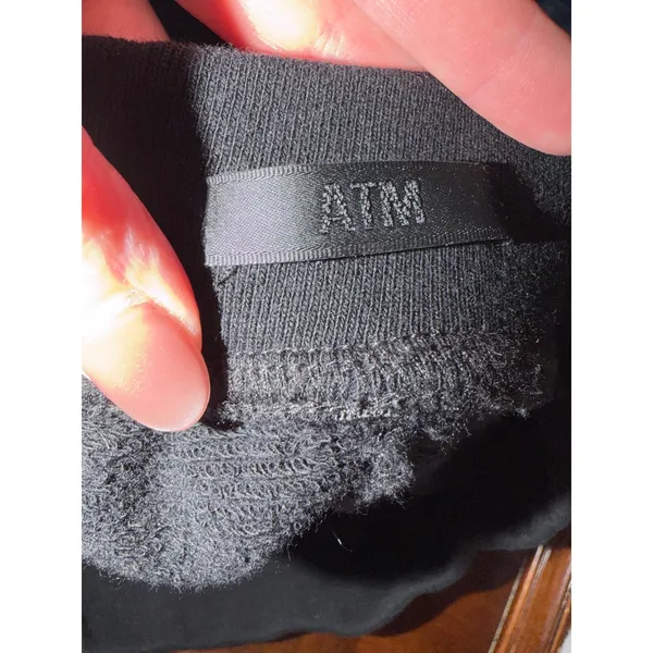 ATM Anthony Thomas Melillo Pants Women Small‎ Black French Terry Joggers Lounge - Image 9