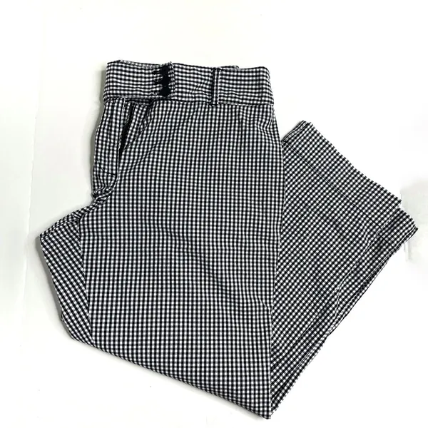 Ann Taylor LOFT Blck and White Gingham Checkered Marisa Cropped Pants - Image 6