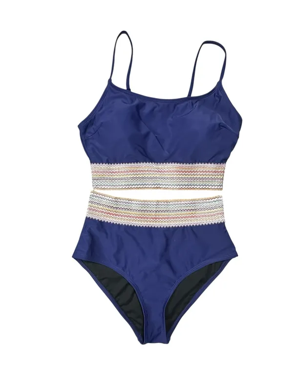 Women’s Navy Blue 2-Piece Bikini Set High-Waisted Swimwear Size M - Image 2