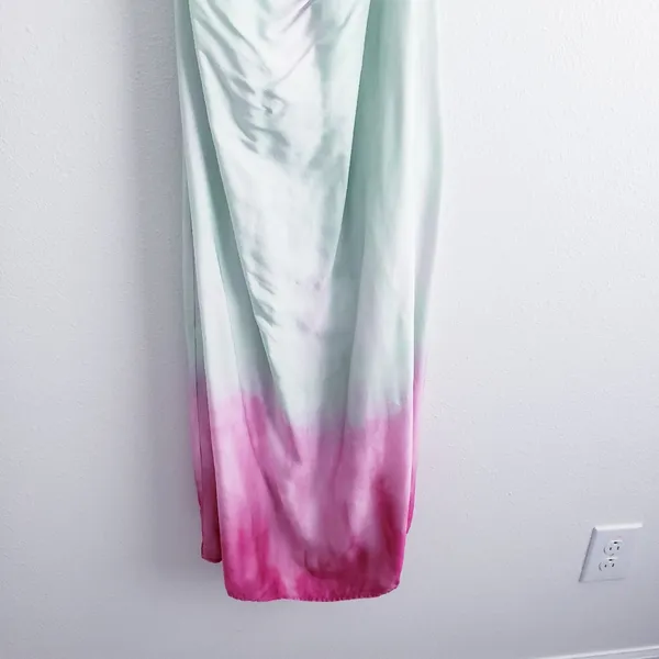 Zara Tie Dye Ombre Midi Shine Slit Strappy Dress - Image 6