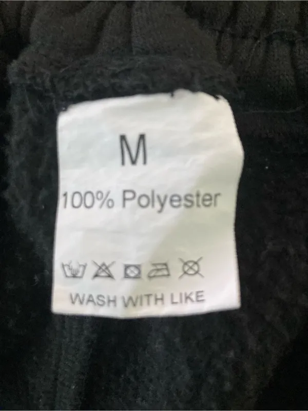 Black Fleece Lined Winter Jogger Pants Size M | Heavyweight Warm Athletic Pants - Image 7