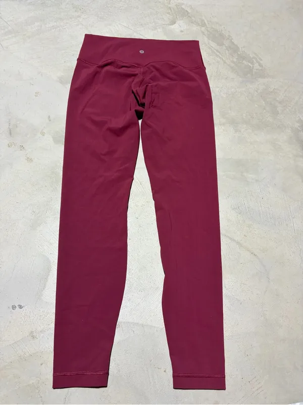 Lululemon Wunder under high-rise Burgundy Leggings 10 - Image 4