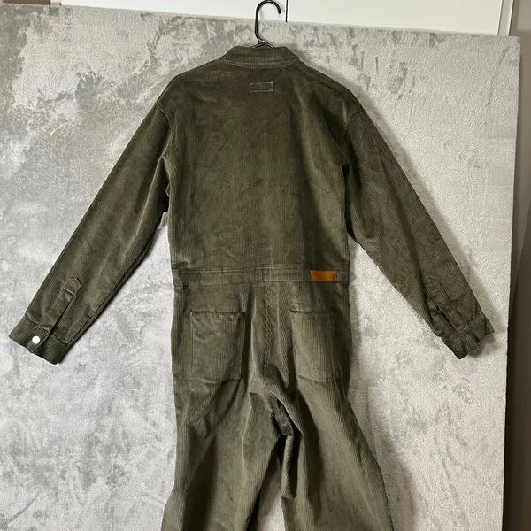 Rivet Utility‎ Bigwig Stretch Organic Cotton Corduroy Jumpsuit XL Workwear New - Image 9