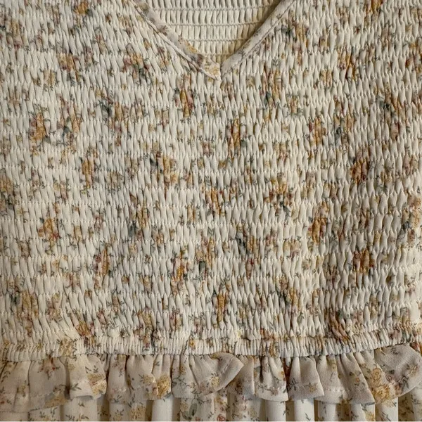 Altar'd State Prairie Dress Small Long Floral Smocked Tiered Cottagecore‎ Maxi - Image 4